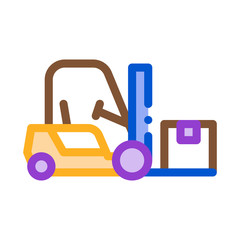 forklift car icon vector. forklift car sign. color symbol illustration