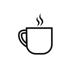 Coffee Cup icon, logo isolated on white background