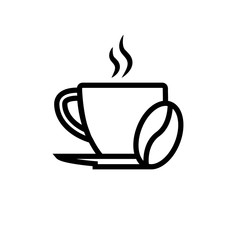 Coffee Cup icon, logo isolated on white background
