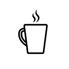 Coffee Cup icon, logo isolated on white background