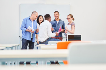 Start-up team in a workshop for further education