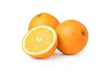 orange isolated include clipping path on white background.stack photo