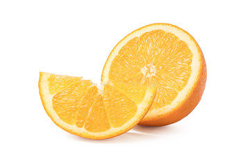 orange isolated include clipping path on white background.stack photo