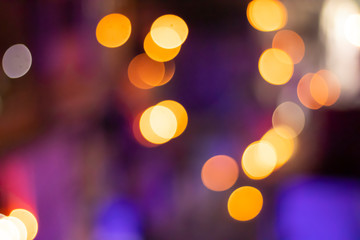 bokeh on road at night background