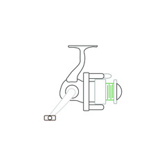 fishing reel. illustration for web and mobile design.