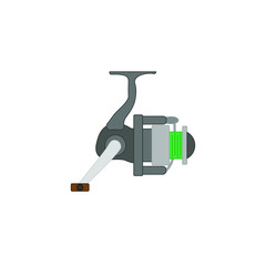 fishing reel. illustration for web and mobile design.