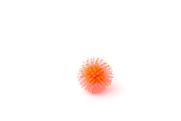 Abstract virus strain model of Coronavirus disease COVID-19 on white background