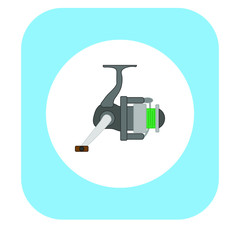 fishing reel. illustration for web and mobile design.