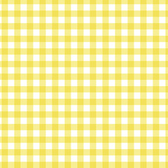 Seamless yellow Gingham check pattern vector.  