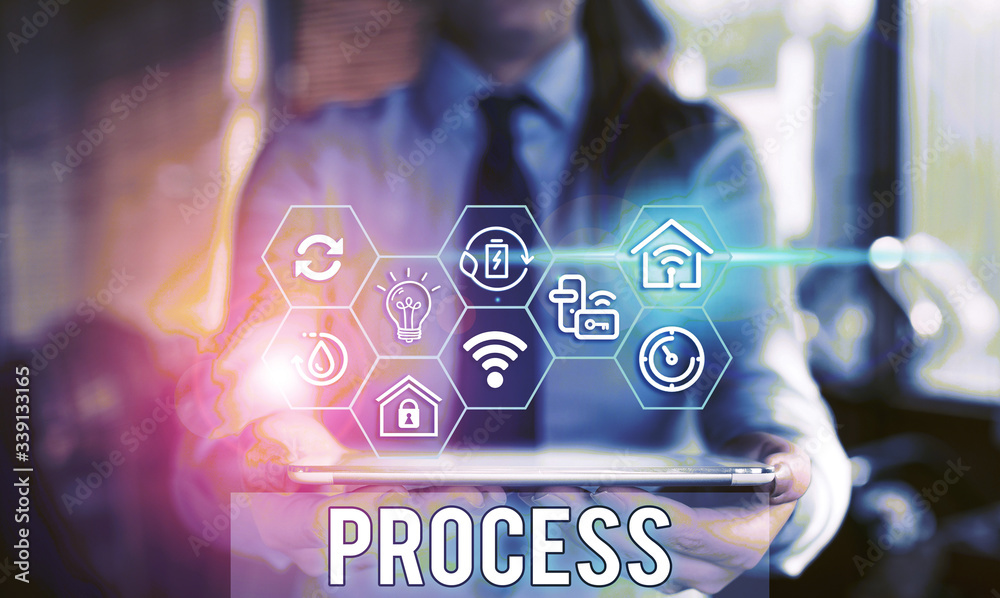 Fototapete handwriting text process. conceptual photo standard procedures how to handle a particular job rules 