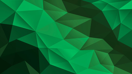 Abstract green dark modern low poly concept for banner