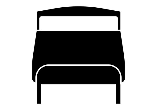 Icono de una cama de color negro.