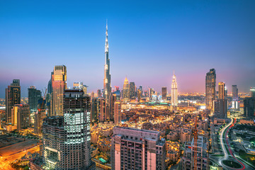 Fototapeta premium Dubai city center view, United Arab Emirates