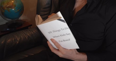 man read a book during quarantine, things to do when kids say, I am bored