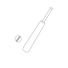 bat to play cricket. illustration for web and mobile design.