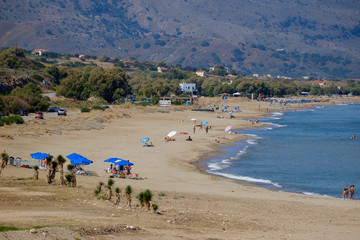 Fototapeta na wymiar Petres beach, Crete, Greece