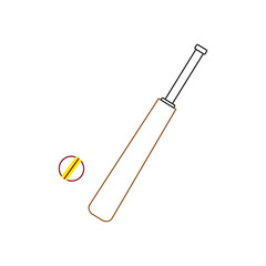 bat to play cricket. illustration for web and mobile design.