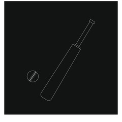bat to play cricket. illustration for web and mobile design.