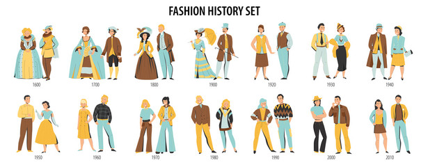 Fashion History Characters Set 