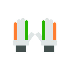 glove to play cricket. illustration for web and mobile design.