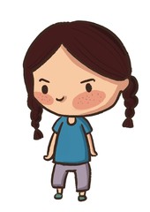 Little girl does nothing 