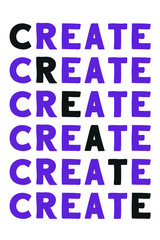 Create Vector saying. White isolate