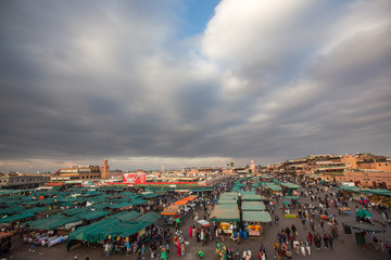 Beautiful view upon street market