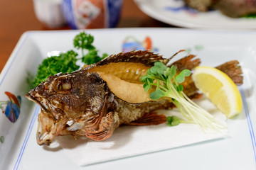 カサゴの唐揚げ