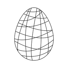 Easter egg linear icon. Thin line illustration. Isolated outline drawing