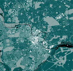 map of the city of Norwich, Norfolk, East of England, England, UK