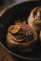 Cinnamon rolls in a pan