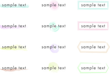水彩のタイトルや見出しのフレーム／素材／かわいい