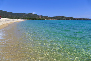 View of the beach of Valti in Sithonia peninsula