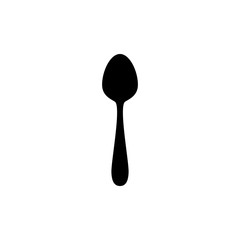Spoon glyph icon and cutlery concept