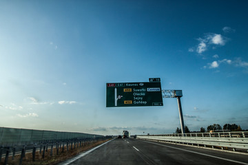 Roadsign to Kaunas