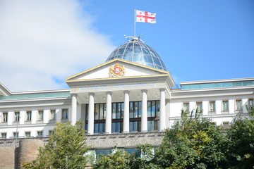 Tbilisi, Georgia - October 4, 2018: Presidential Palace in Rike Park in the city center © Andrey Vlasov