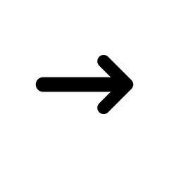 Arrow glyph icon and pointer sign