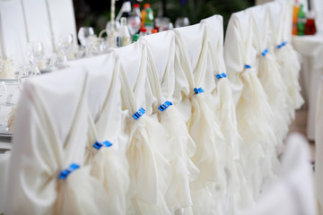 Amazing beautiful wedding ceremony place with wedding white datail