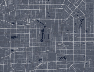 map of the city of Beijing, China