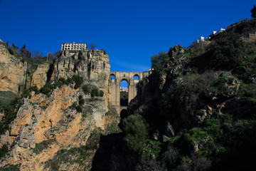 Fototapeta na wymiar panoramic view on the famous Ronda bridge