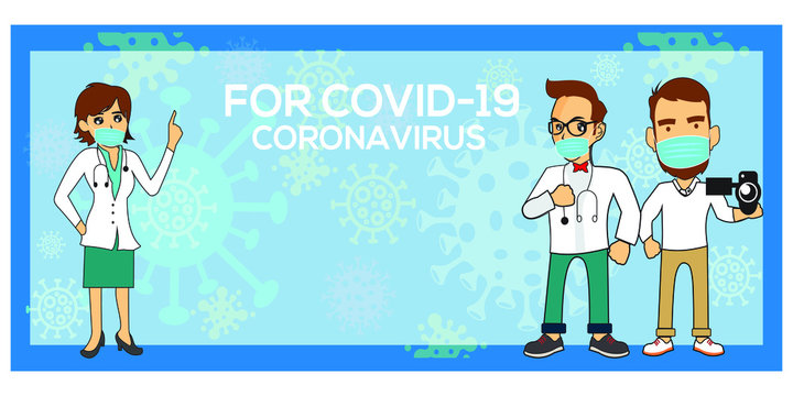 Doctor, baground People wearing protective Medical mask for prevent virus Covid 19 exclusive figure design inspiration