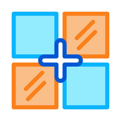 Obraz premium laying tiles of different colors icon vector. laying tiles of different colors sign. color symbol illustration