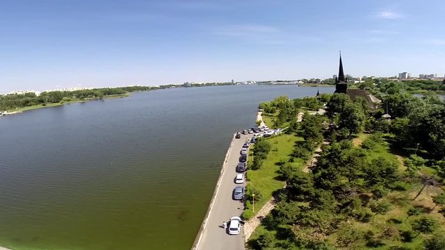 Drona, Parcul Tabacariei, Biserica de lemn Sf. MIna, Lacul Tabacariei, Constanta, Romania