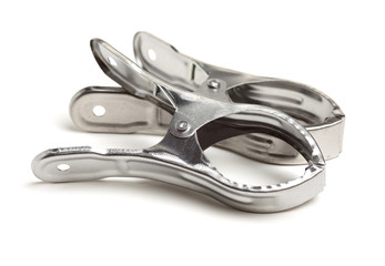 Peg steel on white background