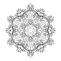 Mandala Art for Meditation, Color Therapy, Adult Coloring Pages, Stress Relief and relaxation (Valentine Version) with Heart shape for Valentine's Day Gift.