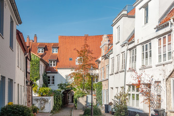 Fototapeta na wymiar Hanseatic city of Lübeck, aisles quarters of the old town 207
