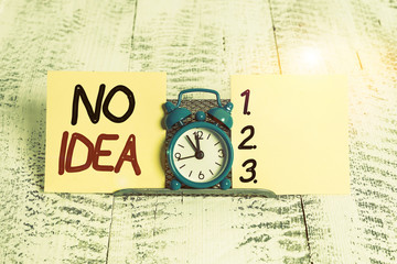Text sign showing No Idea. Business photo text Indicates that the speaker is completely ambivalent...