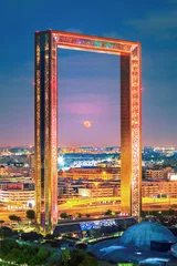 Foto auf Leinwand Dubai Frame - famous attraction in Dubai city, United Arab Emirates © Rastislav Sedlak SK