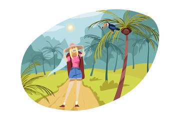 Travelling, tourism, nature, hiking concept