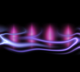 Abstract glowing blue vertical lines wave,pink neon lights, abstract psychedelic background, ultraviolet, spectrum vibrant colors, laser show. Concrete Floor Dark Interior Room Empty Space.
